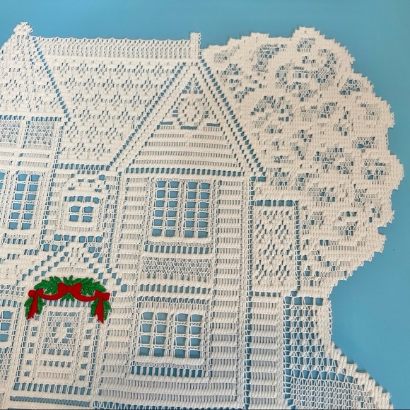 Lace‎ Christmas Placemats Homes Garland Embroidery Kitchen Table Linens - Picture 3 of 11